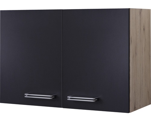 Flex Well Hängeschrank Santo BxTxH 80 x 32 x 55 cm anthrazit matt zerlegt Anschlag links rechts