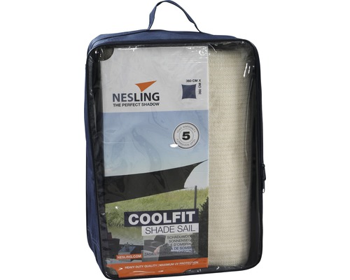 Nesling Coolfit Sonnensegel, verpackt in einer Tragetasche