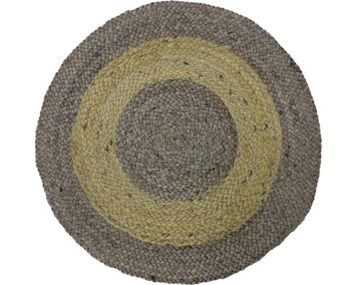 Runder Teppich aus Jute mit konzentrischem Design
