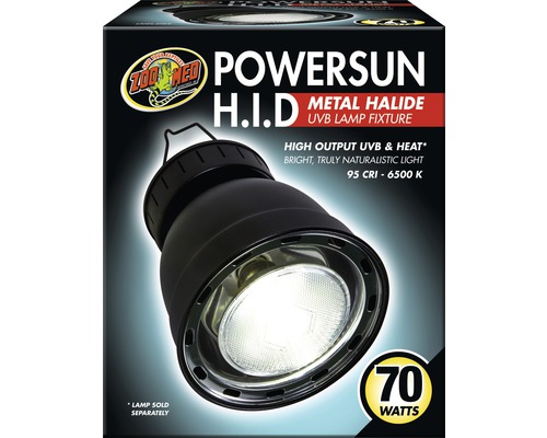 Lampenfassung Zoo Med Powersun H.I.D UVB Lamp Fixture 70 W Zoo Med Powersun Metal Halide UVB Lampenhalterung, 70 Watt