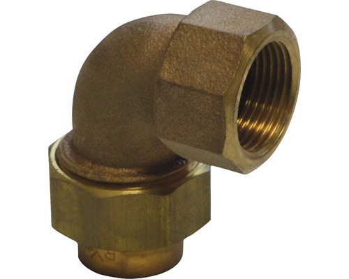 Viega Winkelverschraubung konischdichtend 28mm x 1" Rotguss 112295 Messing Winkelstück mit Innengewinde für Sanitärinstallationen