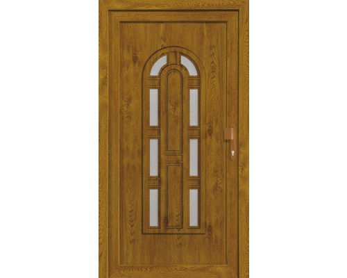 Holztür mit Glaseinsatz