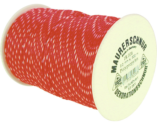 Maurerschnur rot/weiß Ø 3,0 mm, 200 m