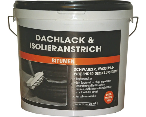 Dachlack und Isolieranstrich Bitmenemulsion schwarz 10 l