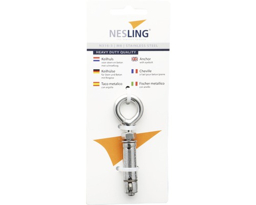Nesling Bolzenanker mit Öse, Edelstahlausführung