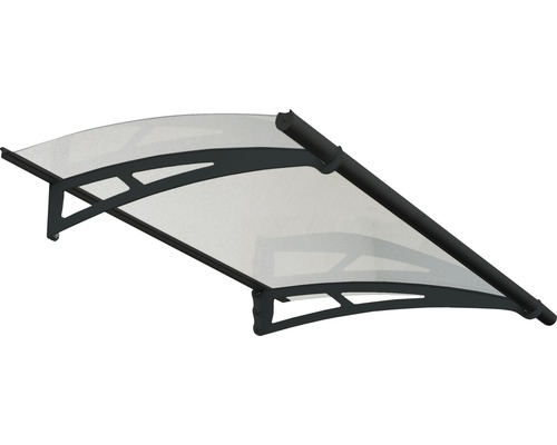 PALRAM-Canopia Vordach Aquila 150,5x91,5 cm anthrazit Polycarbonat klar Vordach mit transparentem Dach und Rahmen