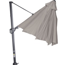 Freiarm-Sonnenschirm mit Metallgestell und Stoffbespannung