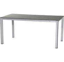 Gartentisch MWH Elements Fiberzement 160x90x74 cm silber-grau