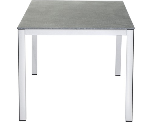 Rechteckiger Gartentisch mit Aluminiumgestell und Tischplatte