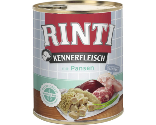 Hundefutter nass RINTI Kennerfleisch mit Pansen 800 g