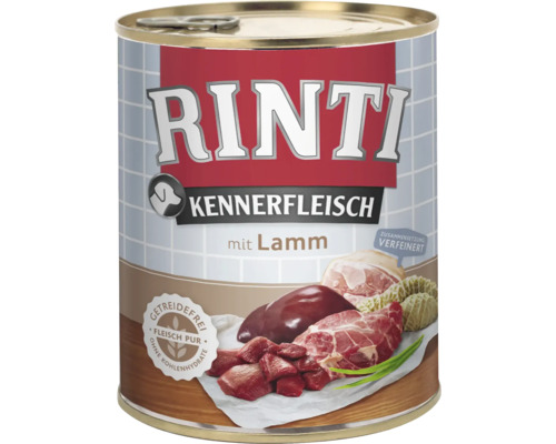 Hundefutter nass RINTI Kennerfleisch mit Lamm 800 g