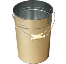 Eimer aus Metall mit Holzgriff