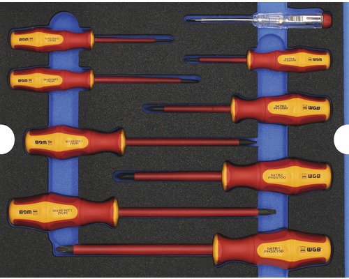 Moduleinlage VDE-Schraubendreher-Satz WGB Gr. L 268 x 38 x 342 mm schwarz 9-tlg