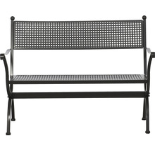 Gartenbank aus Metall mit Gittermuster