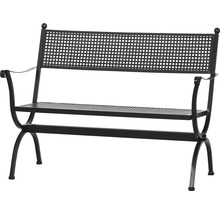 Gartenbank aus Metall mit Gittermuster