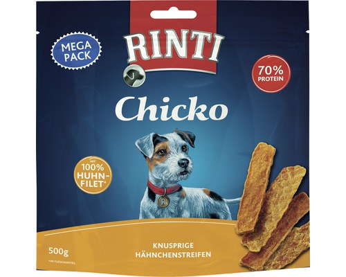 Hundesnack RINTI Chicko Huhn Megapack 500 g Rinti Chicko knusprige Hähnchenstreifen Hundesnack, 500 Gramm Packung