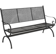 Gartenbank aus Metall mit Gittermuster