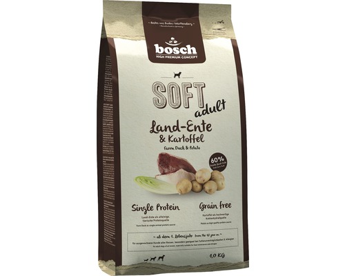 Hundefutter trocken Bosch adult Soft Ente 1 kg