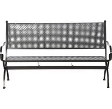 Gartenbank aus Metall mit Gittermuster