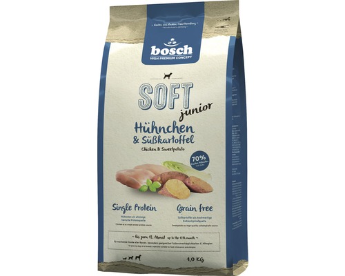 Hundefutter trocken Bosch Soft Junior Huhn 1 kg Bosch Soft Junior Hundefutter mit Hühnchen und Süßkartoffel, 1 Kilogramm