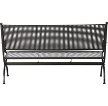 Gartenbank aus Metall mit Gittermuster