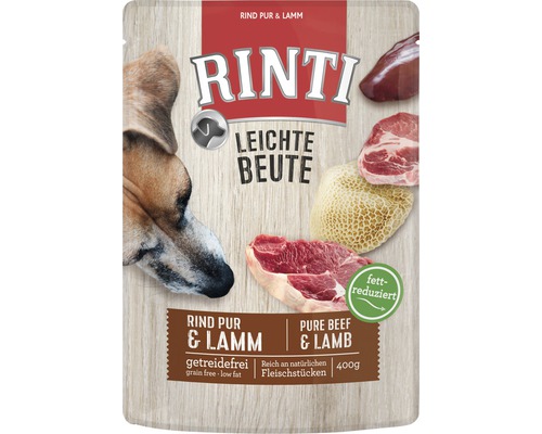 Hundefutter nass RINTI Leichte Beute Rind & Lamm 400 g