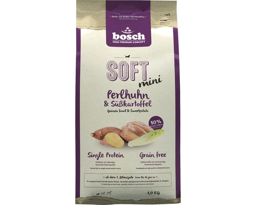 Hundefutter trocken Bosch Soft Mini Perlhuhn & Süßkartoffel 1 kg