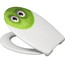 Toilettensitz mit grünem Monsterdesign