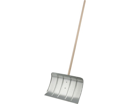 Schneeschieber/ Schneeschaufel Freund Victoria mit Schraubstiel 50 cm aluminium Schneeschaufel aus Aluminium mit Holzstiel