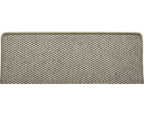 Stufenmatte Natura rechteckig beige 23,5x65x4,5 cm Rechteckige Fußmatte mit gewebter Textur und abgesetztem Rand