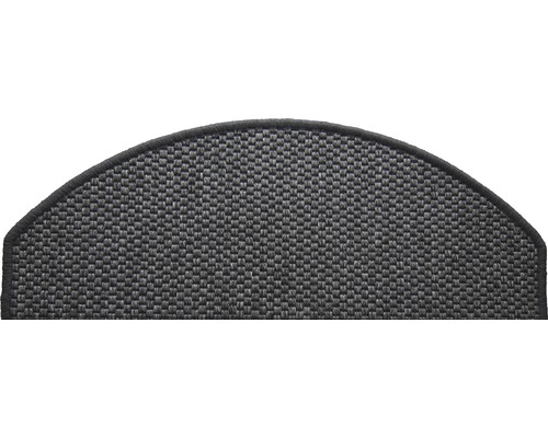 Stufenmatte Natura halbrund anthrazit 23,5x65x4,5 cm Treppenstufe aus gewebtem Material in Halbmondform