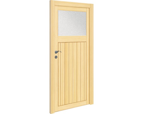 Nebeneingangstür Oklahoma 980 x 1980 mm links 1/3 Glas mit 5-fach Verriergelung Holztür mit Glaseinsatz