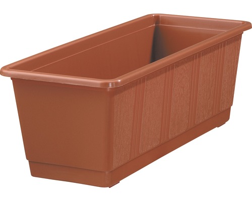 Blumenkasten geli Standard Kunststoff 40x17x14 cm terracotta Rechteckiger Pflanzkasten aus Kunststoff