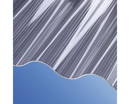 Lichtdurchlässige Profilplatten vor blauem Hintergrund