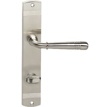 Langschildgarnitur Intersteel Helena WC 78 mm nickel gebürstet