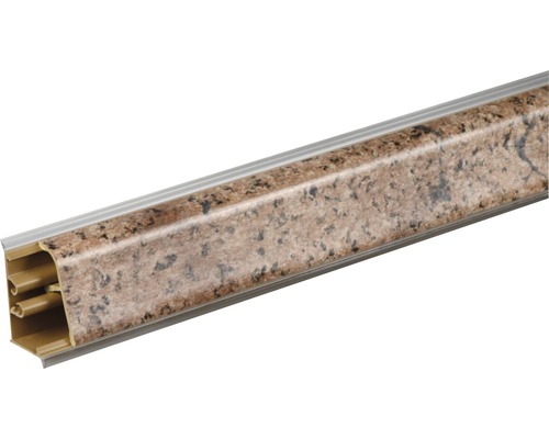 PICCANTE Wandabschlussleiste Goya 471 Länge: 590 mm Fußleiste mit Marmoroptik und Kabelführung