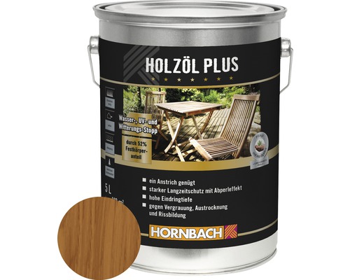 HORNBACH Holzöl Plus teak 5 l