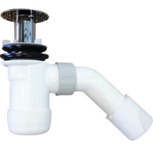 Siphon aus Kunststoff mit Stopfen