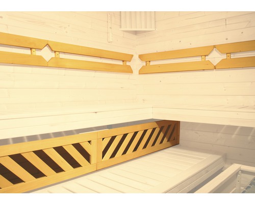 Sauna Komfortpaket 3 Weka für Saunen mit Querliege ab 244x194 cm Innensauna mit Holzbänken und Holzverkleidung