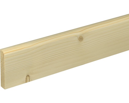 Sockelleiste Fichte/Tanne roh 13 x 70 x 2400 mm Holzbrett aus Fichte