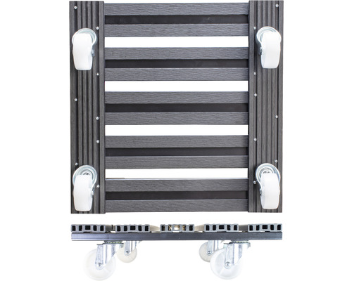 Rollbrett mit Kunststoffoberfläche und vier Rollen