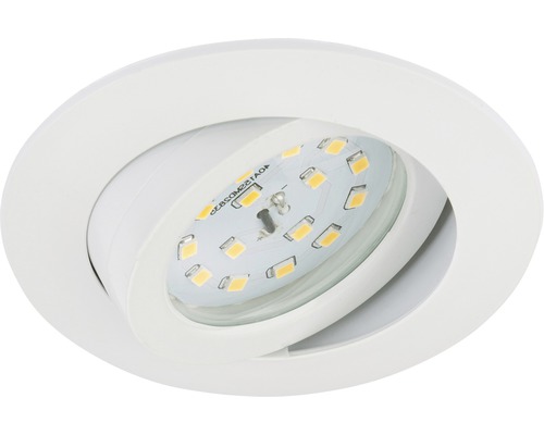 Spot à encastrer LED IP65 1x5W 1x400 lm 3000 K blanc chaud Attach blanc Ø  93/68 mm 230V - HORNBACH Luxembourg