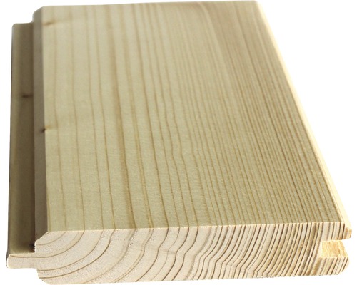 Blockbohlenprofil Fichte 2400 x 146 x 26 mm Profilholz aus Holz