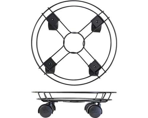 Pflanzenroller aus Metall mit Rollen