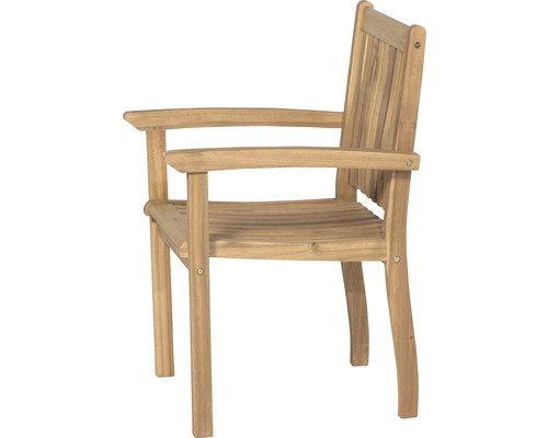 Gartenstuhl aus Holz mit Armlehne