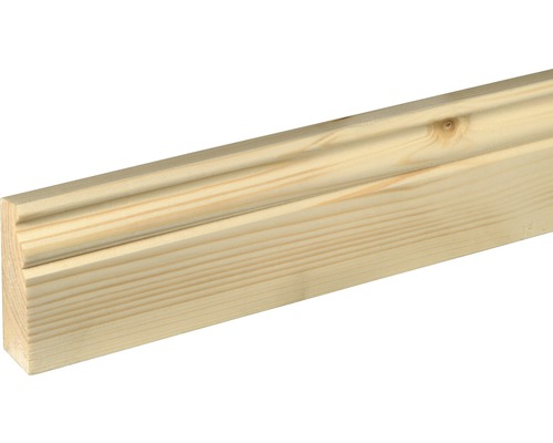 Sockelleiste Fichte roh 19 x 71 x 2400 mm Holzleiste aus Fichte