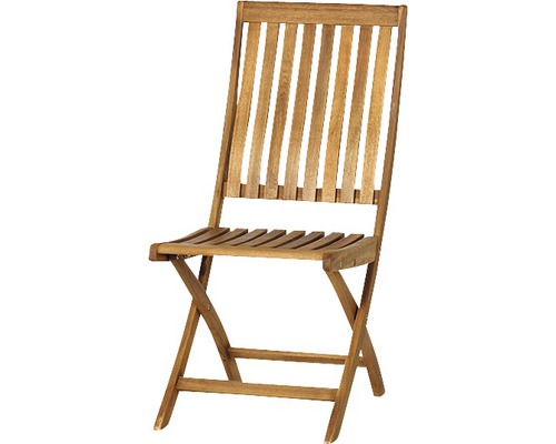 Klappstuhl Gardamo Paleros Gestell und Fläche Akazienholz FSC®-100% natur Gartenstuhl aus Holz mit Klappfunktion