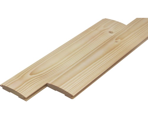 Blockhausprofil Fichte roh "A/B" 3000 x 96 x 19 mm Profilholz aus Holz mit Nut und Feder