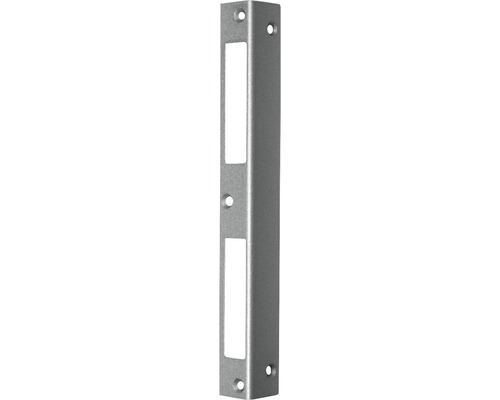 Winkelschließblech für Haustür links/rechts, silber lackiert, 22 x 22 x 200 mm Eckiger Türschließblech aus Metall mit Befestigungslöchern