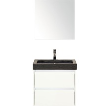 Badezimmer-Set mit Spiegel, Waschtischplatte und Unterschrank